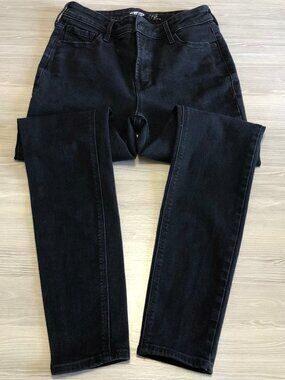 Old Navy Skinny Jeans Faded Black Mid Rise Womens Size 6